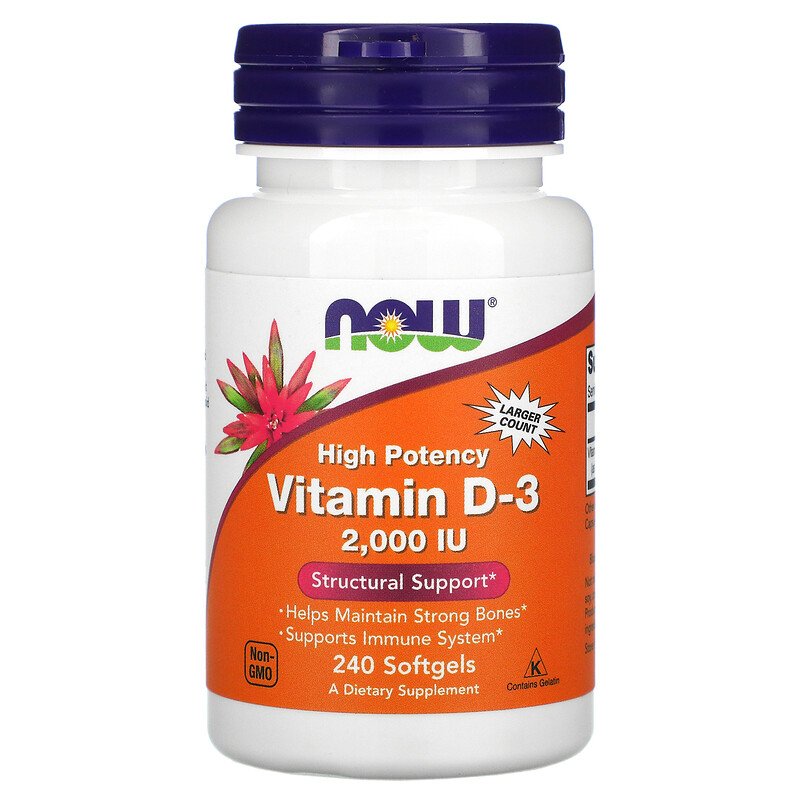 NOW Vitamin D3 - - Now Foods