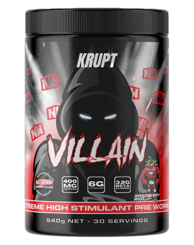 Villain Pre-Workout - Raspberry Riot - Krupt Supps