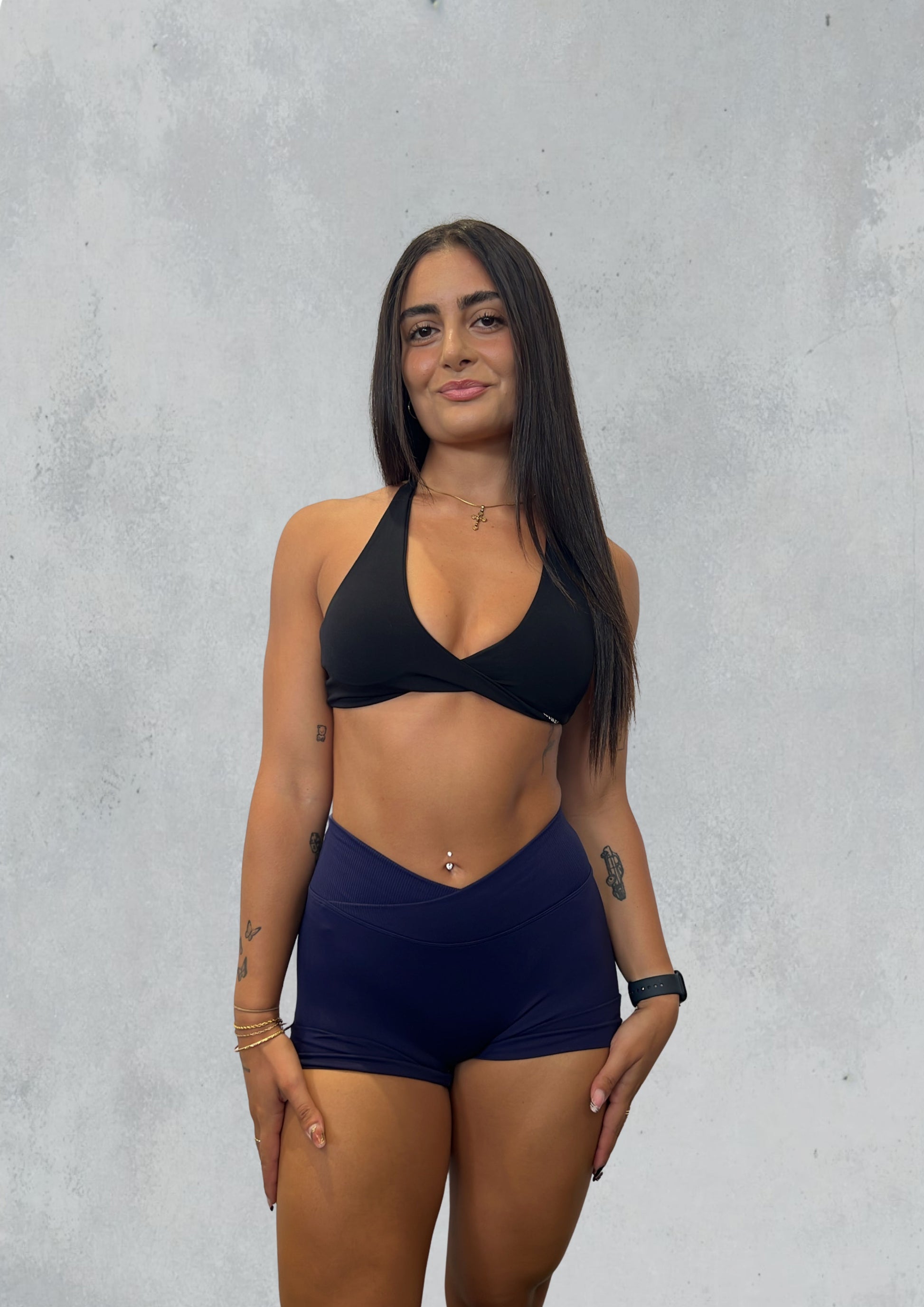 FUSION V-WAIST SHORTS - Navy - Ninety Six Fit Apparel