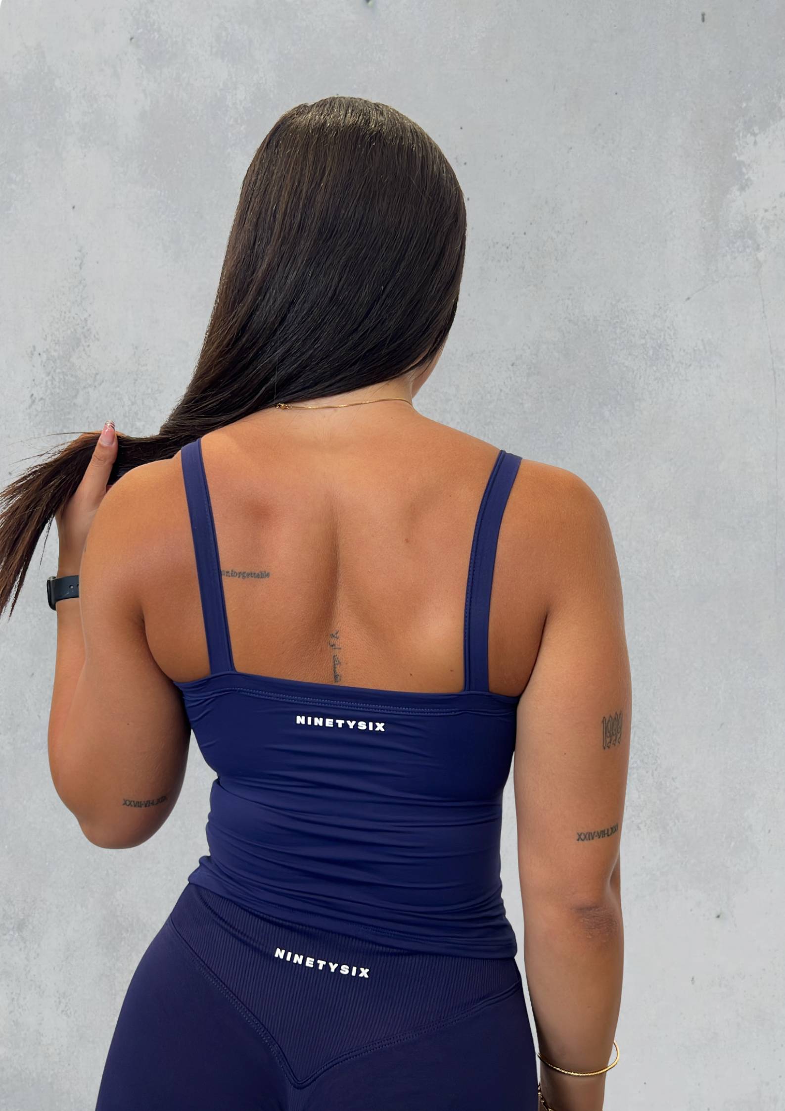 FUSION Singlet Top - Navy - Ninety Six Fit Apparel