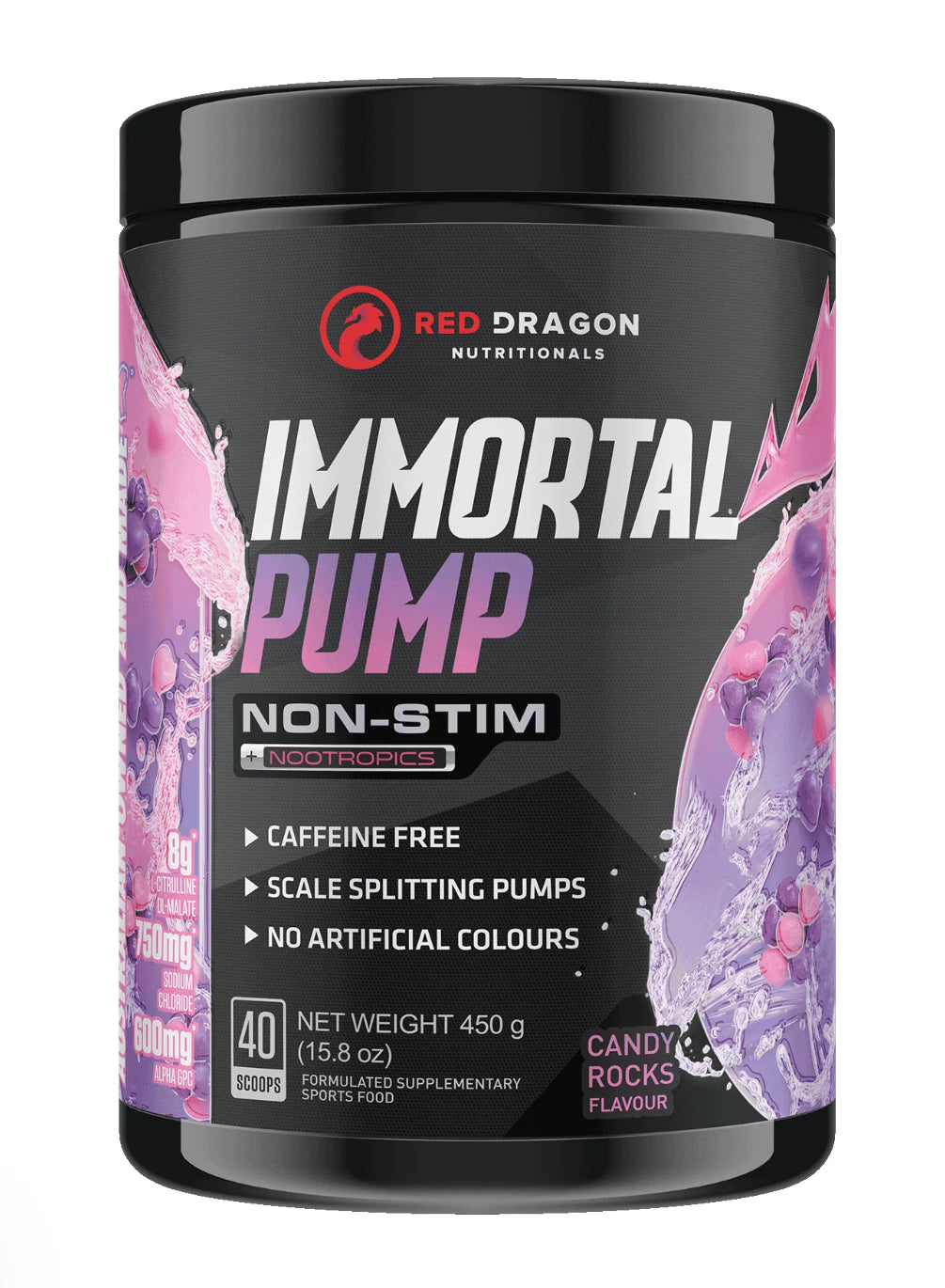 Immortal Pump Non Stim - Candy Rocks - Ninety Six Fit Apparel