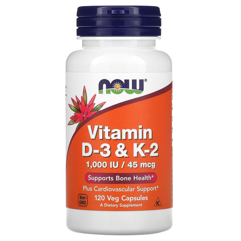 NOW Vitamin D3 + K2 - - Now Foods