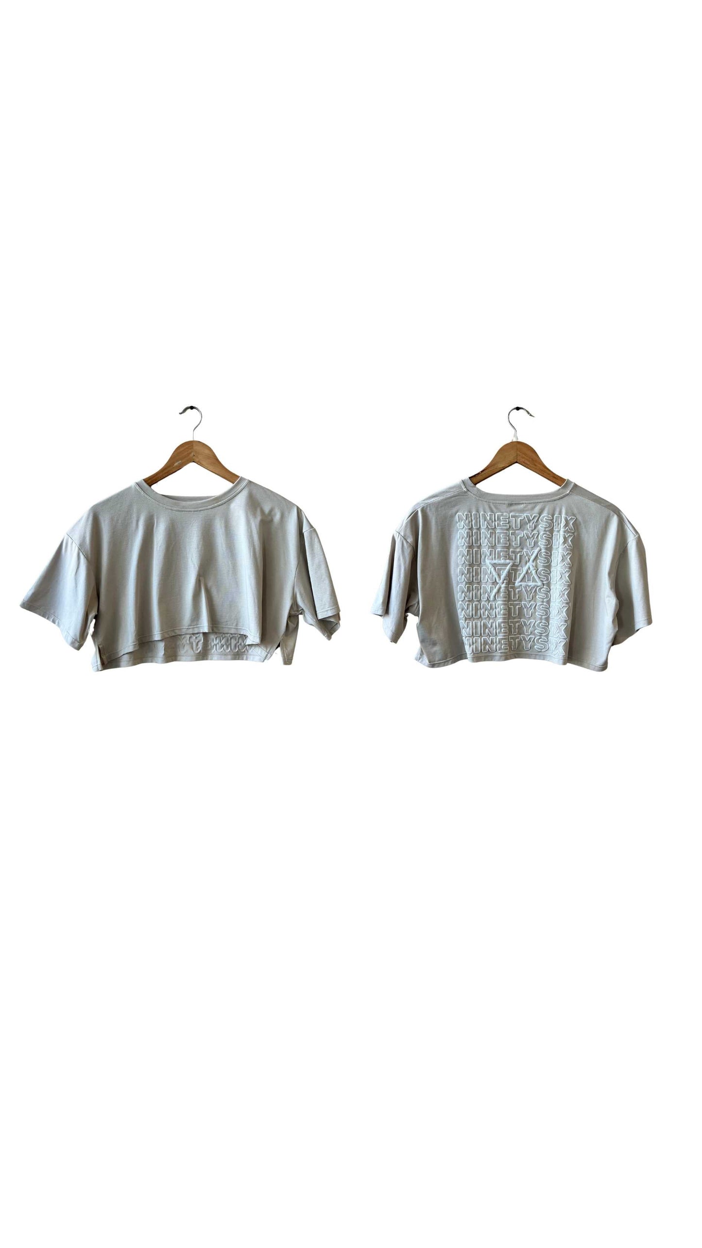 The Boxy Crop Top - Sand - Ninety Six Fit Apparel