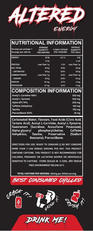Altered Energy Can - - JD Nutraceuticals