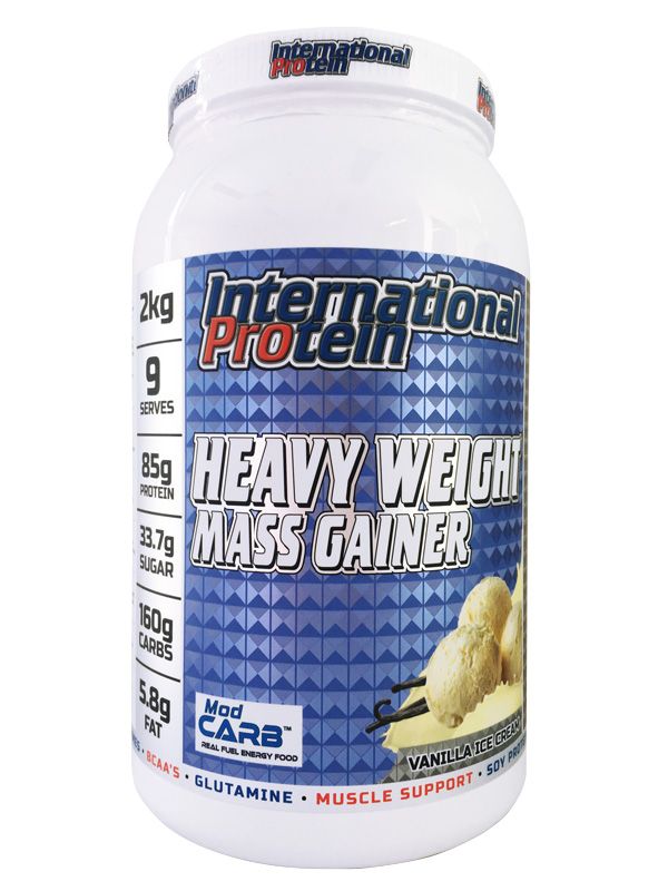Heavy weight mass gainer - Vanilla ice cream 2KG - International Protein