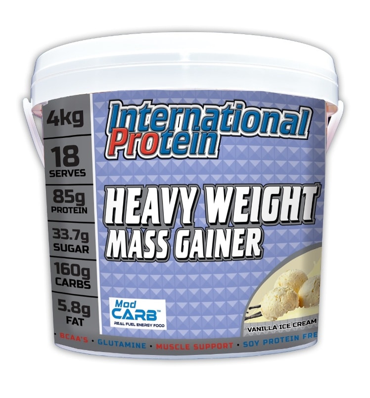 Heavy weight mass gainer - Vanilla ice cream 4KG - International Protein