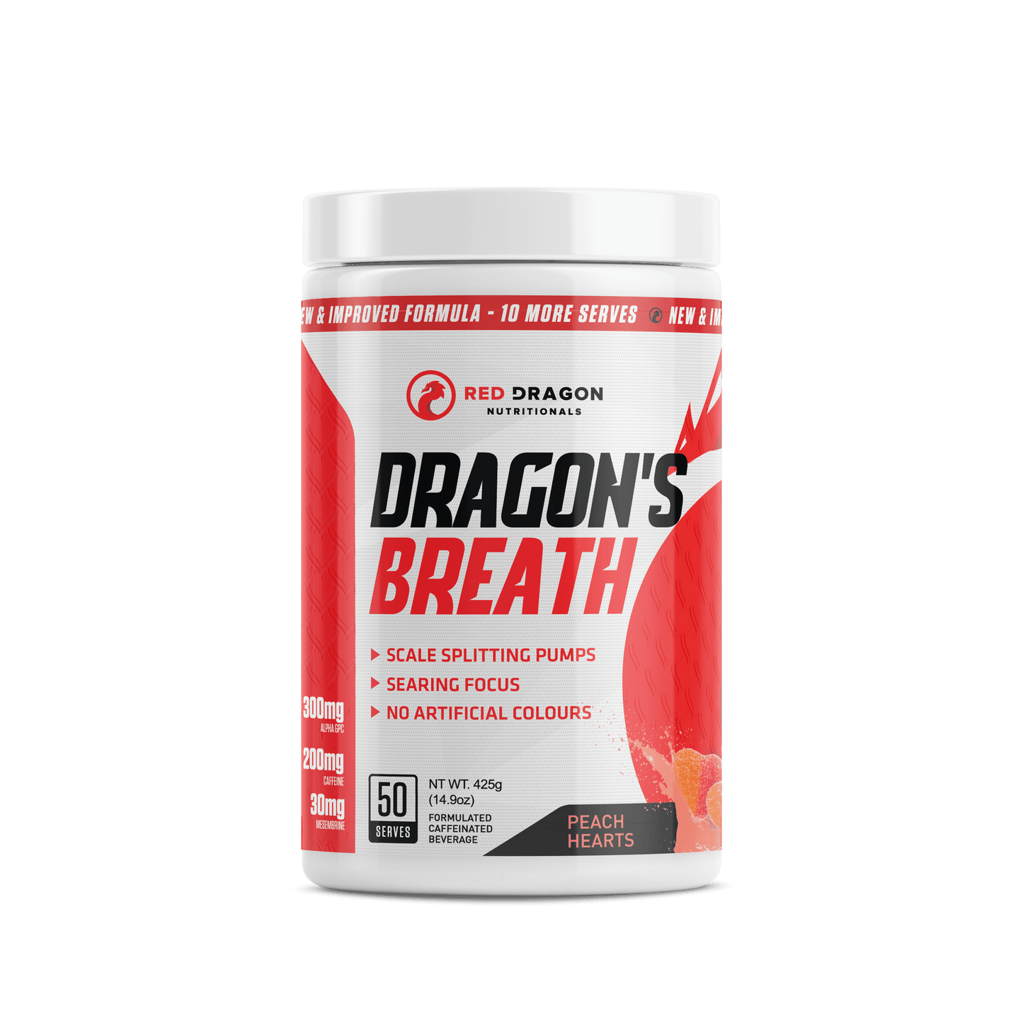 Dragons Breath White - Peach - Red Dragon
