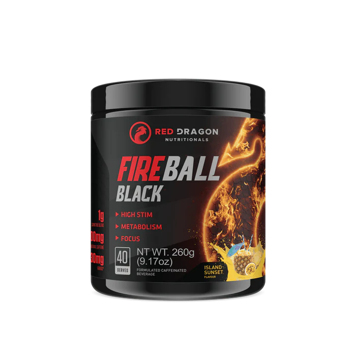 Fireball Black - island sunset - Red Dragon