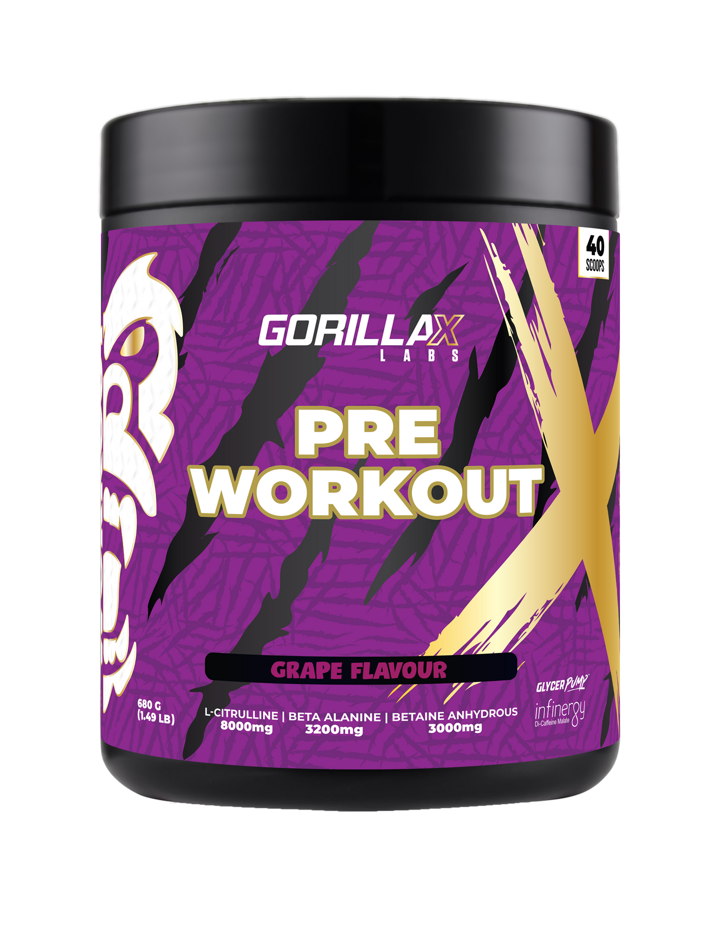 Gorilla X Labs Pre workout - Grape - Gorilla X Labs
