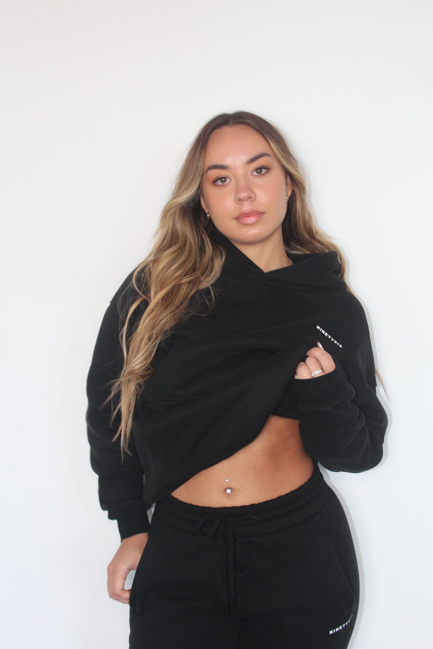 Unisex Black Hoodie - Black - Ninety Six Fit Apparel