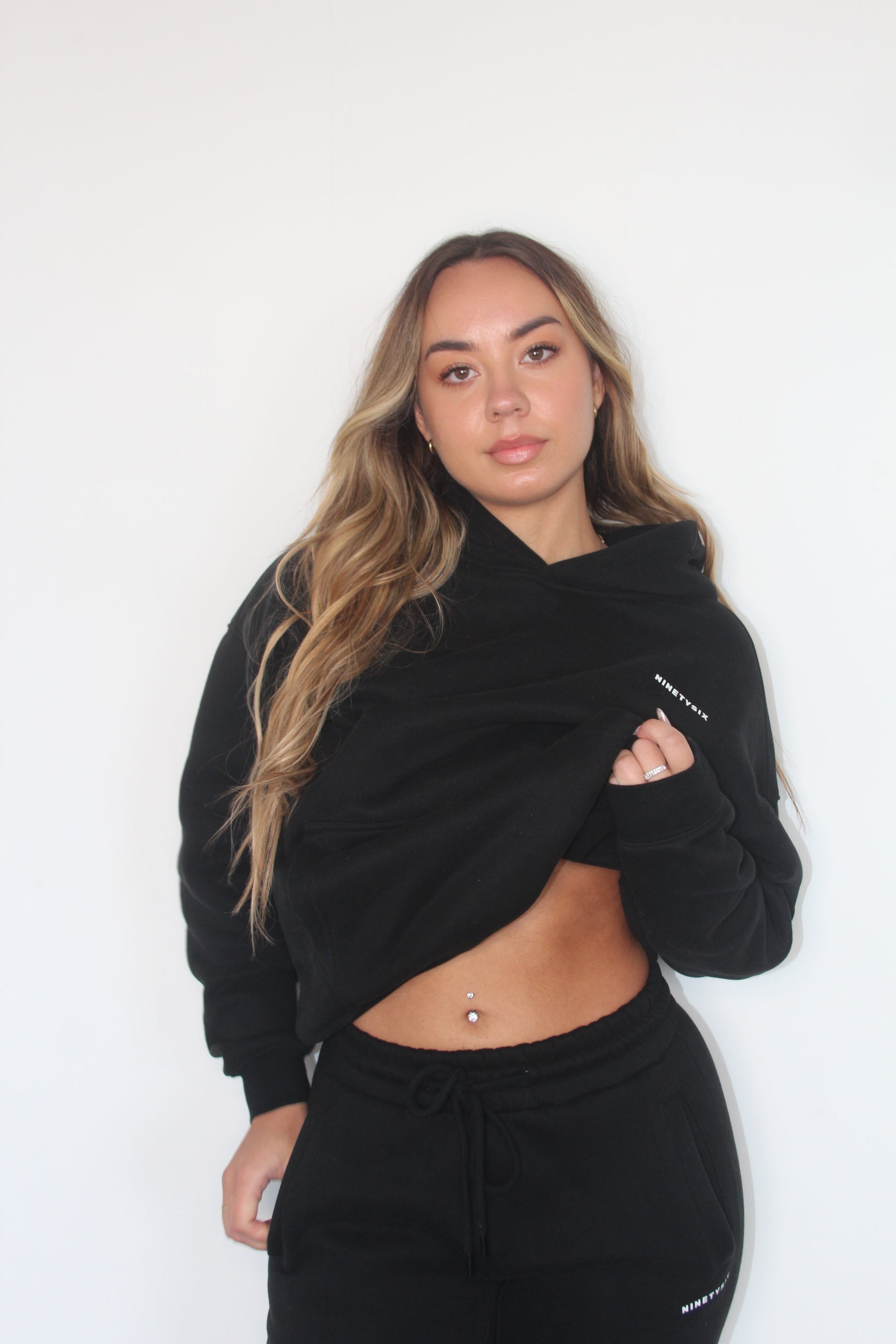 Unisex Black Hoodie - Black - Ninety Six Fit Apparel