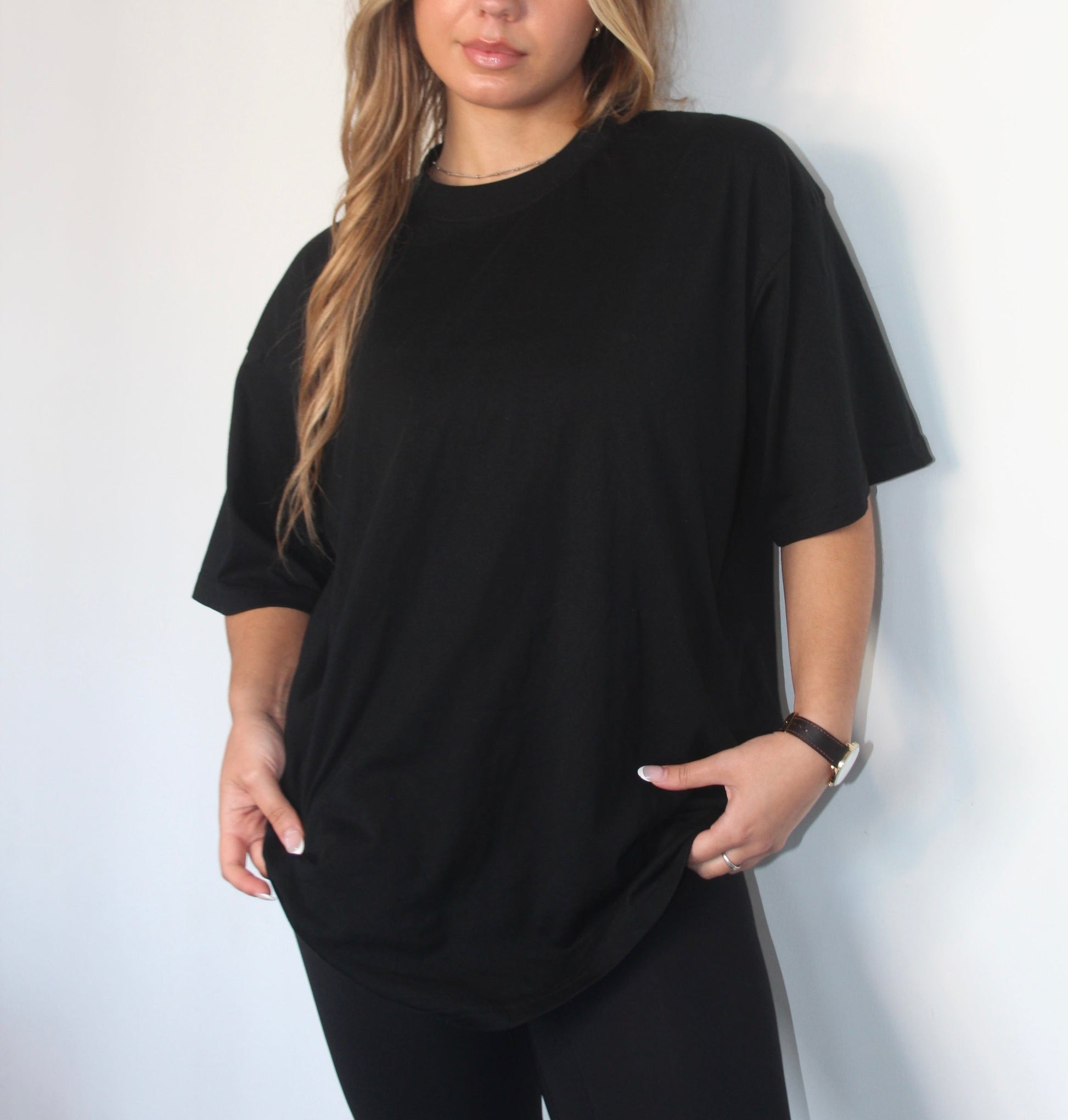 Mens Basic Black T-Shirt - - Ninety Six Fit Apparel