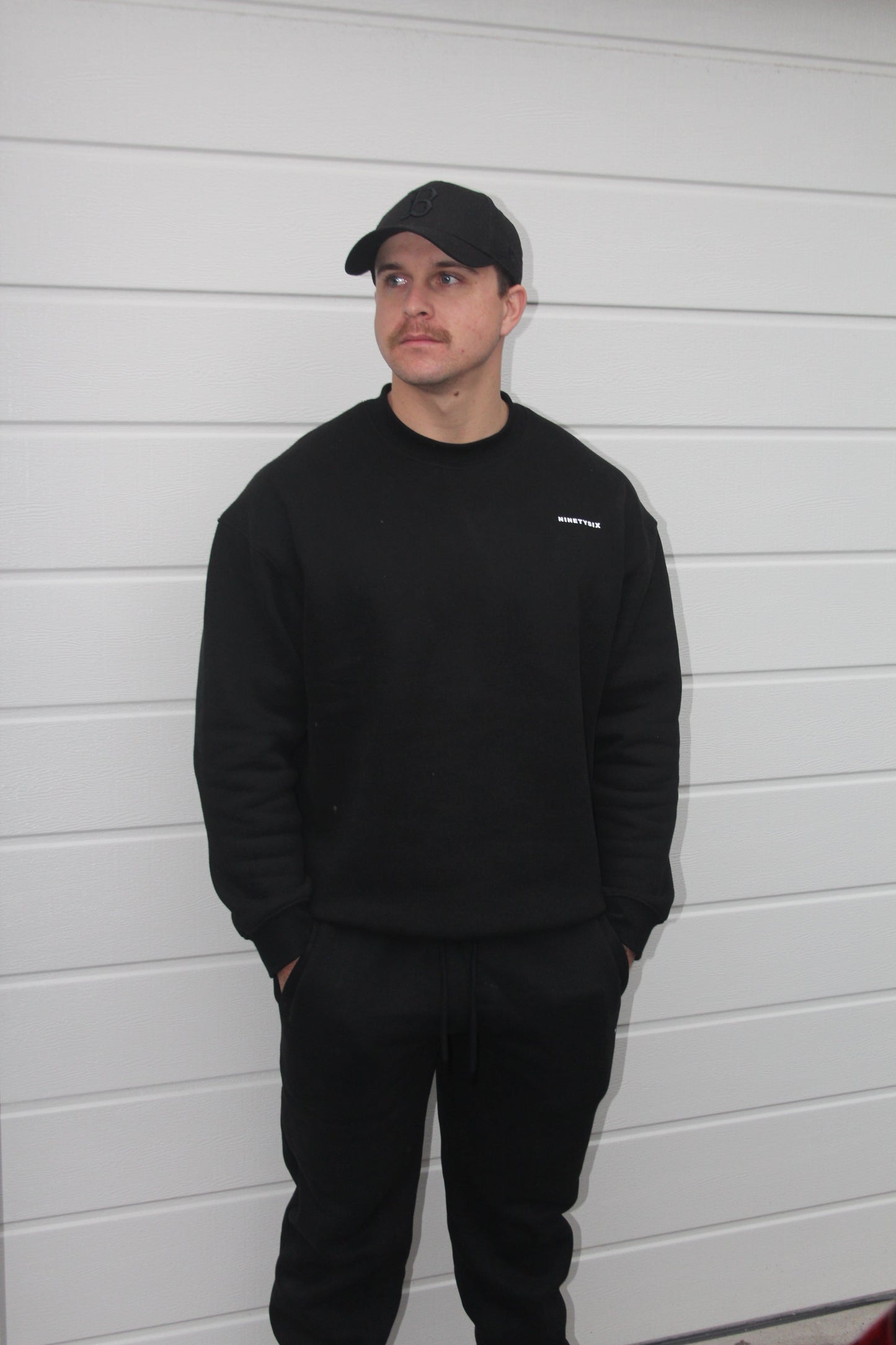 Crew Neck Jumper - Black - Ninety Six Fit Apparel
