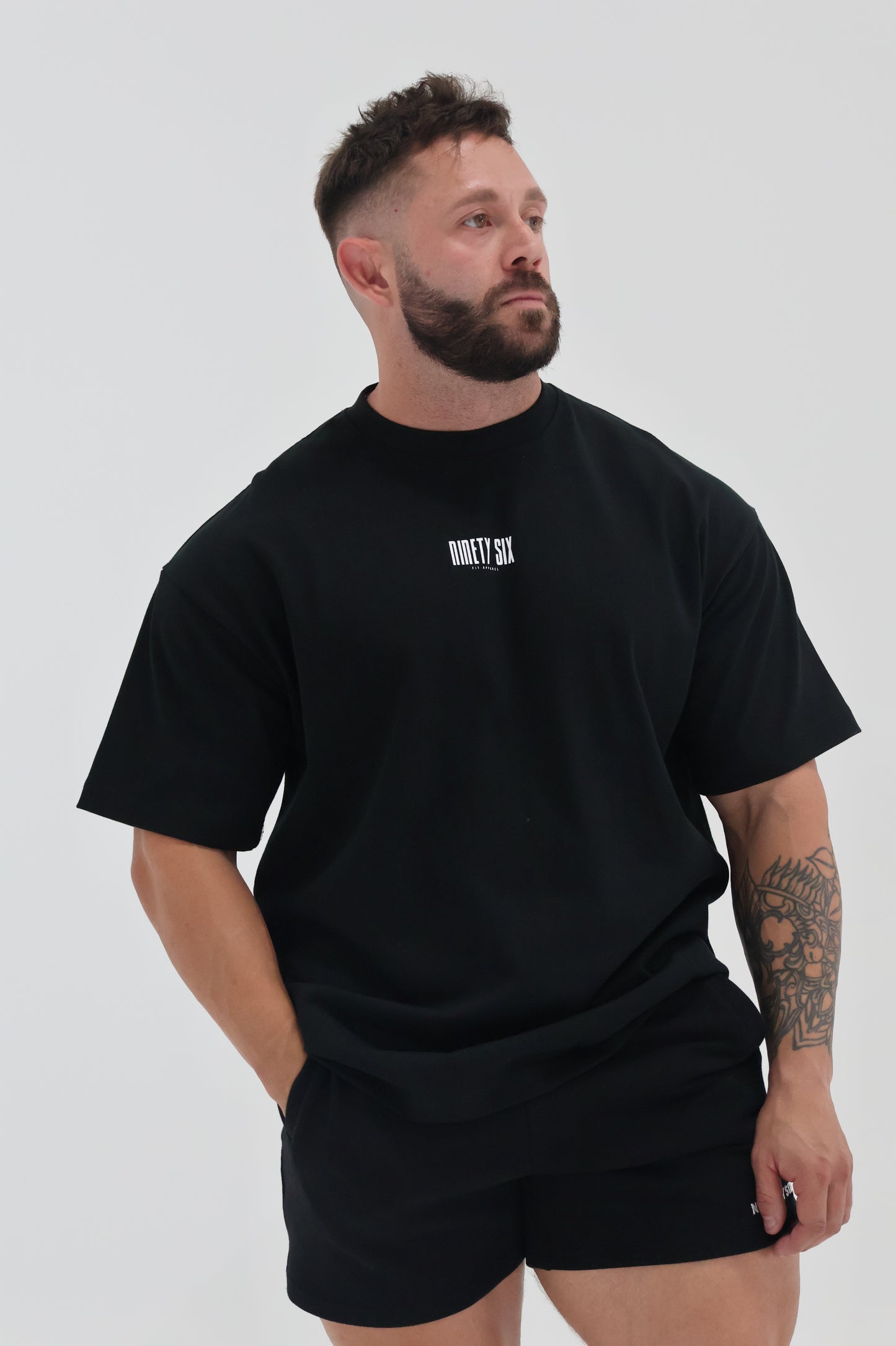 Heavy Weight Tee - Black - Ninety Six Fit Apparel