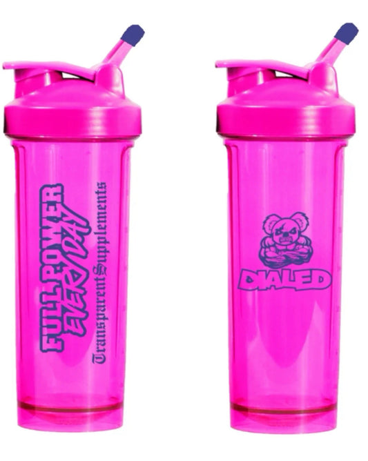 Protein Shaker 850ml Transparent - pink - Prime Edge Supplements