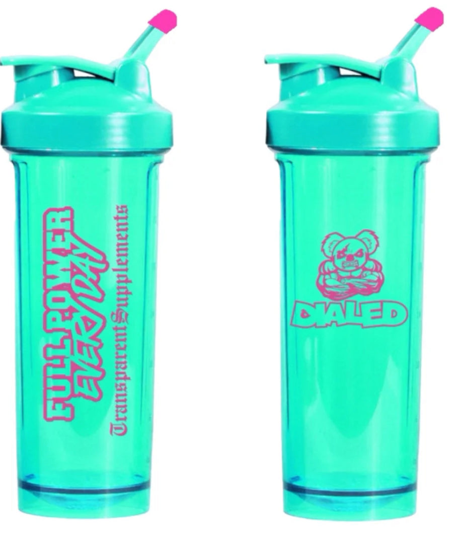 Protein Shaker 850ml Transparent - Teal Blue - Prime Edge Supplements