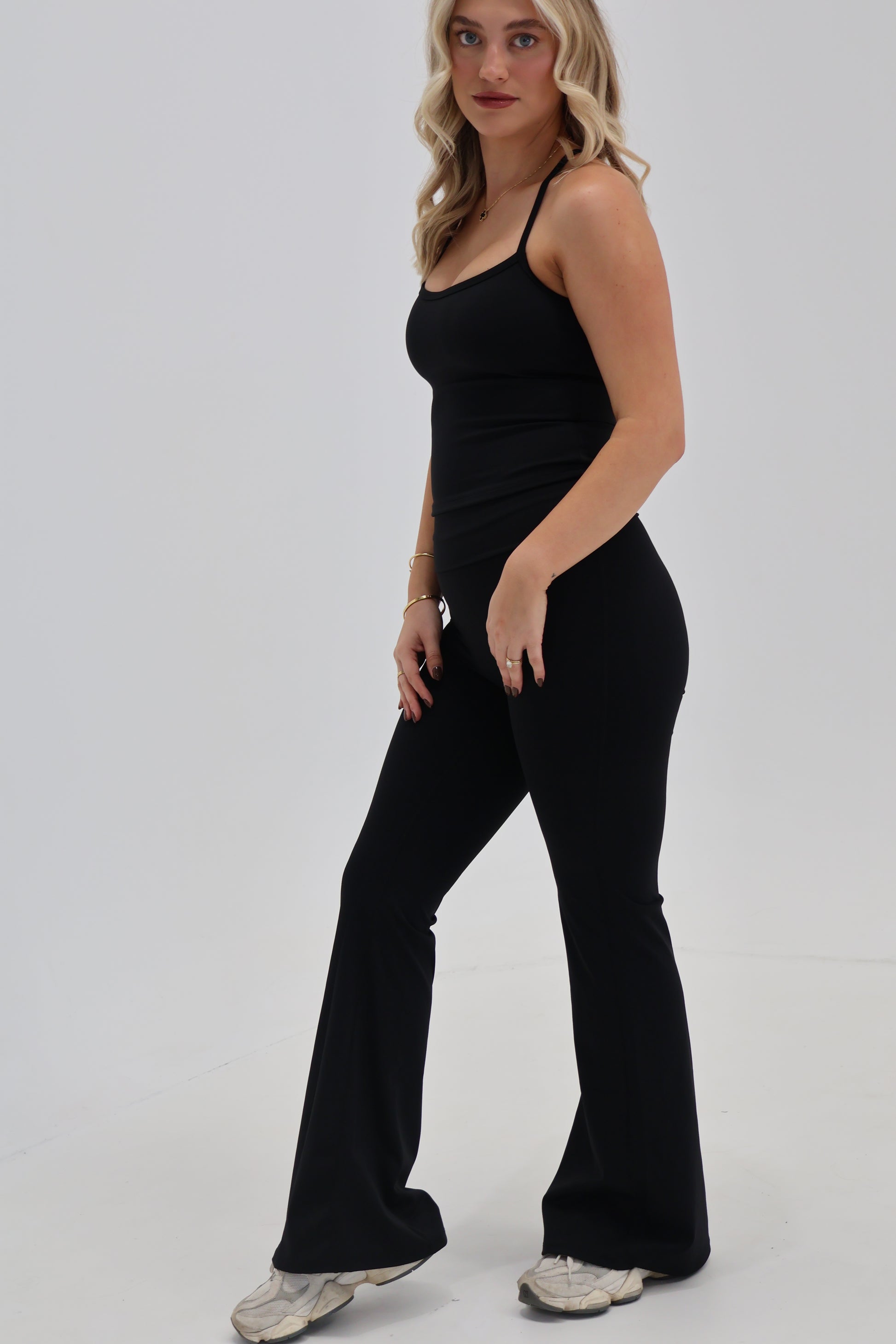 Flared Women Pants - Black - Ninety Six Fit Apparel