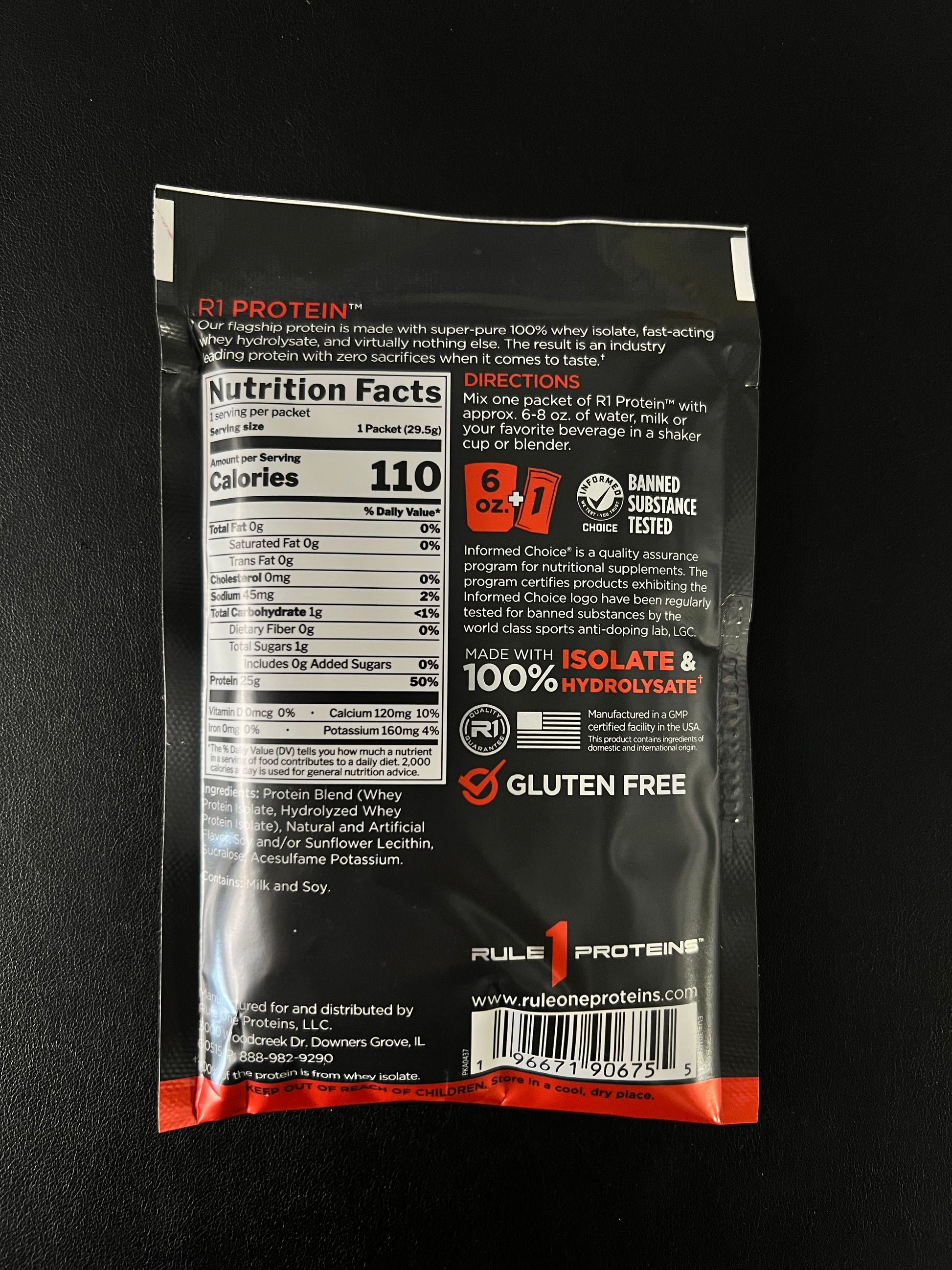Sachet Single Rule 1 Whey protein 25g - - Rule 1
