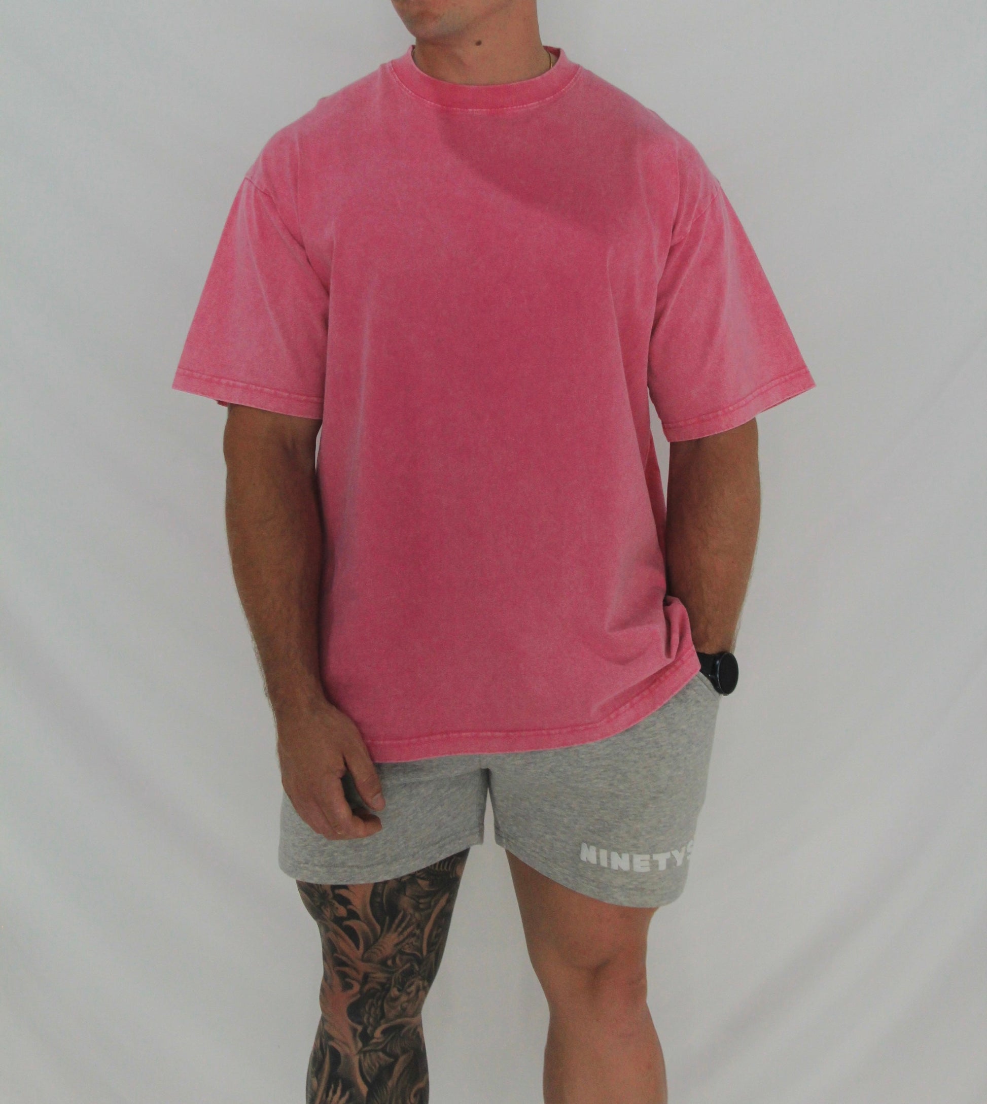 Oversized Acid Wash Vintage Essentials T-Shirt - - Ninety Six Fit Apparel