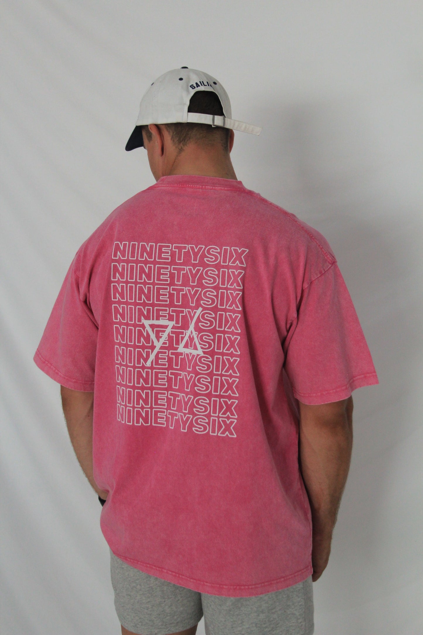 Oversized Acid Wash Vintage Essentials T-Shirt - Rose Pink - Ninety Six Fit Apparel