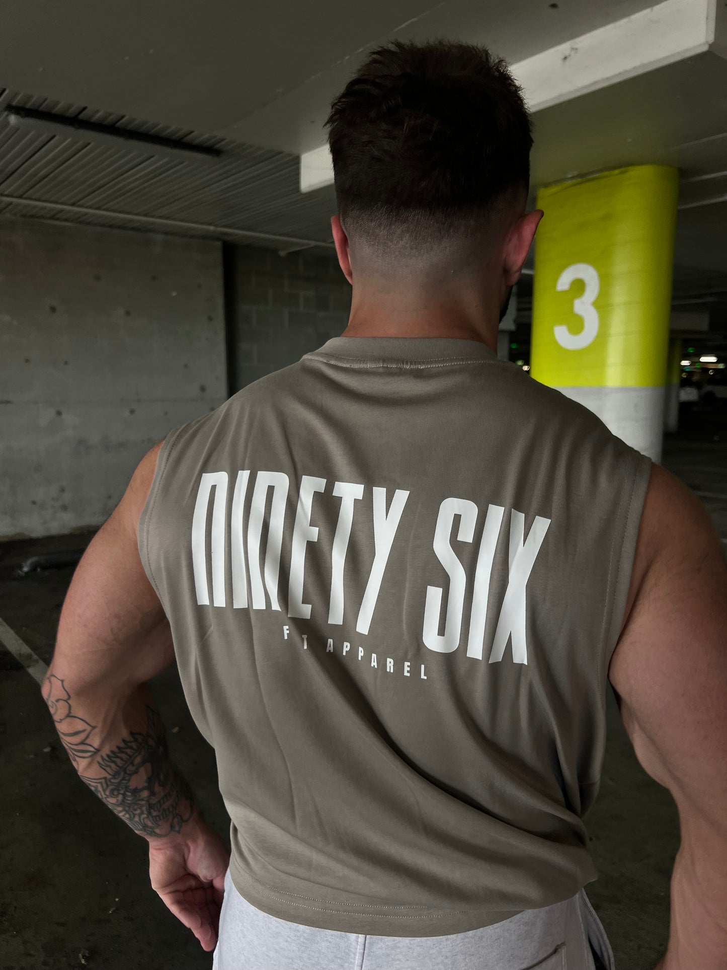 Men Singlet Top - Gray Coffee - Ninety Six Fit Apparel