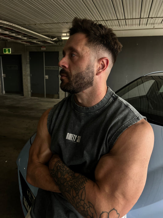 Men's Vintage Singlet Top - Vintage Dark gray - Ninety Six Fit Apparel