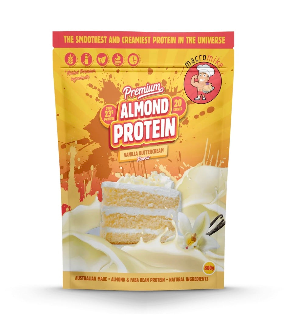 Macro Mike Almond Protein - 800g Vanilla - Macro Mike
