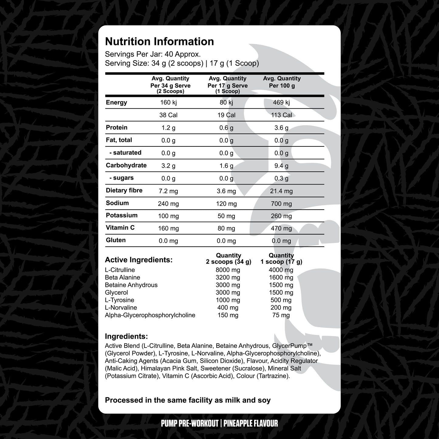 Pump Pre workout - - Gorilla X Labs
