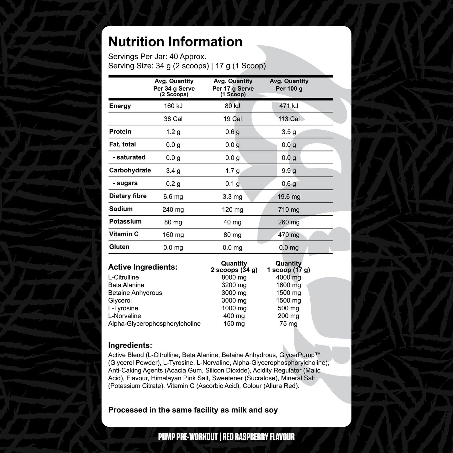 Pump Pre workout - - Gorilla X Labs