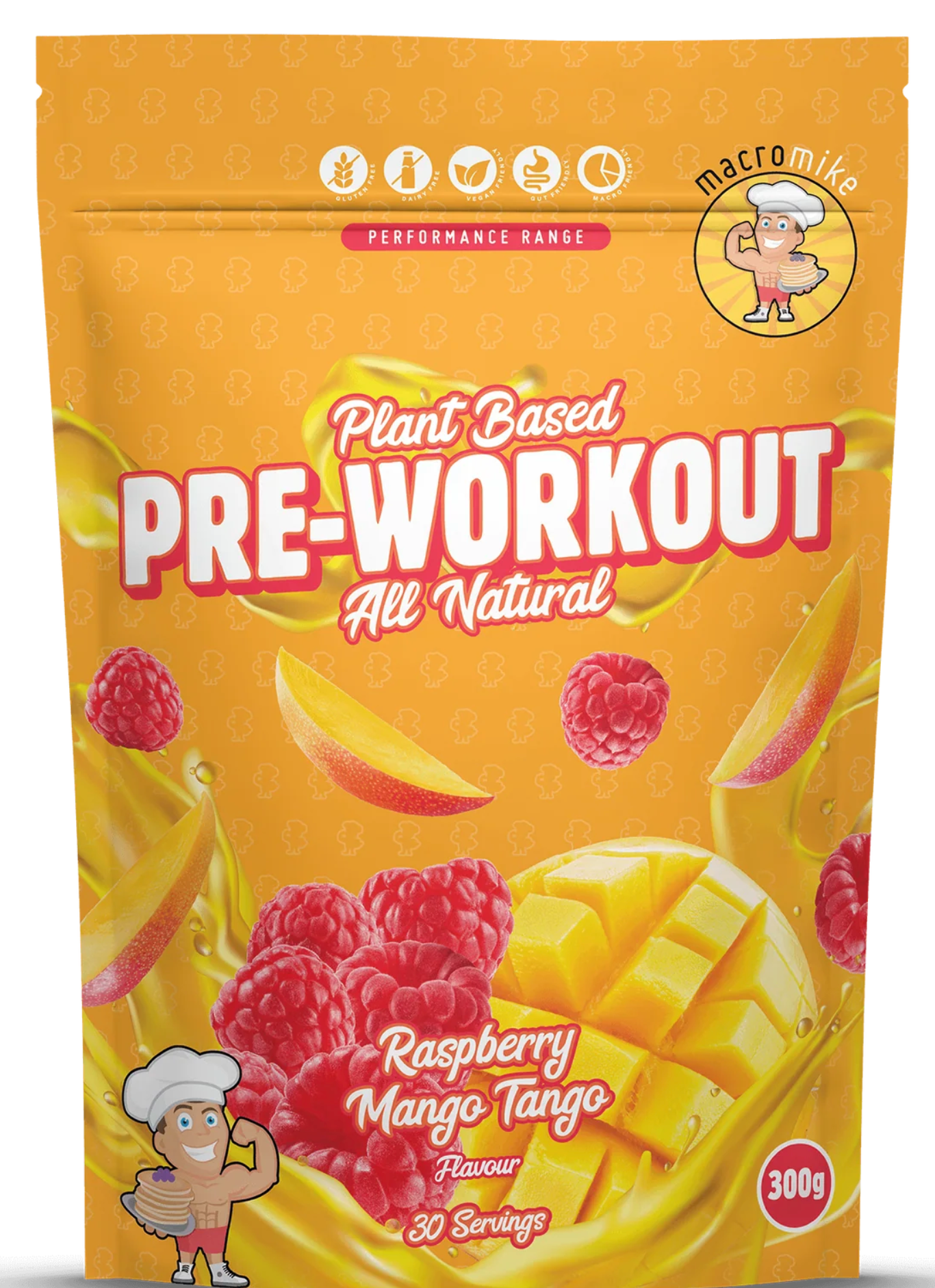 Macro Mike Pre-Workout Plant Based - Raspberry Mango Tango - Prime Edge Supplements