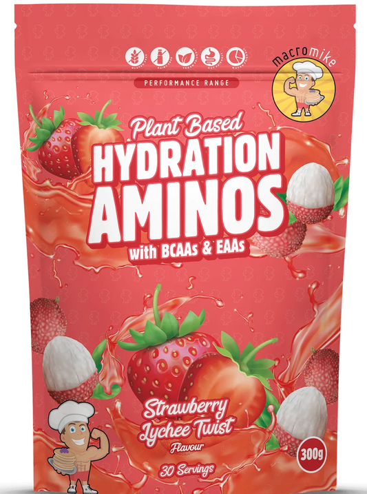 Hydration Aminos Macro Mike Plant Based - Strawberry Lychee - Macro Mike
