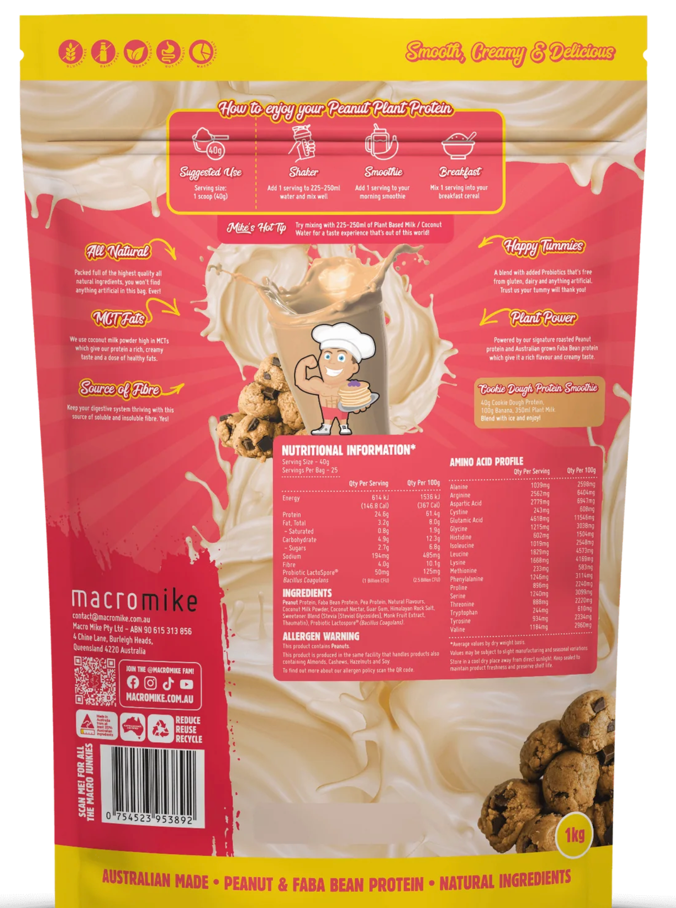 Macro Mike Peanut Protein - - Macro Mike