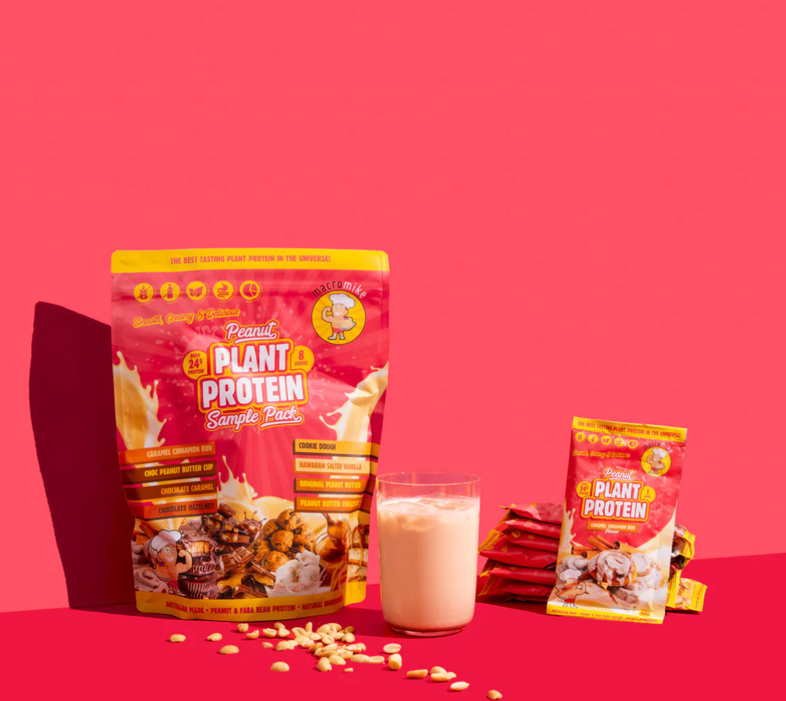 Peanut Plant Protein Sample Pack (8 x 40g Sachets) - - Macro Mike