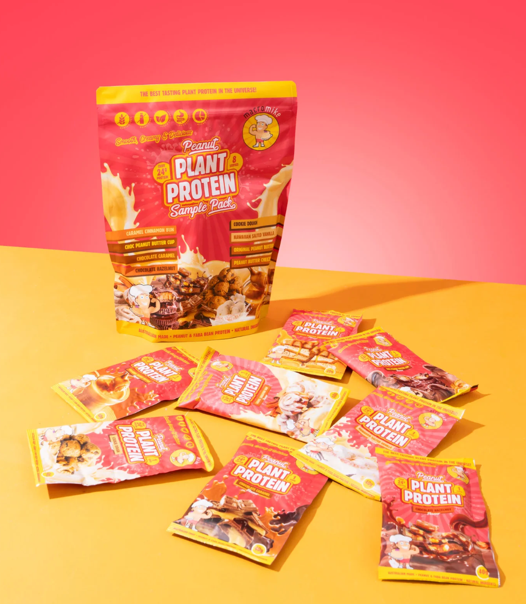 Peanut Plant Protein Sample Pack (8 x 40g Sachets) - - Macro Mike