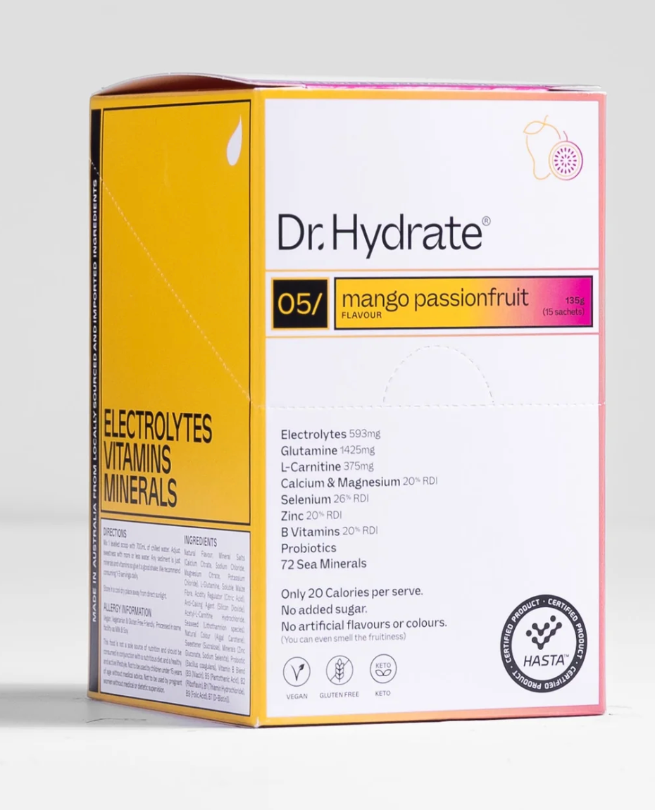 Dr hydrate 15 Sachet Pack - Mango Passionfruit Sachet Pack - Ninety Six Fit Apparel