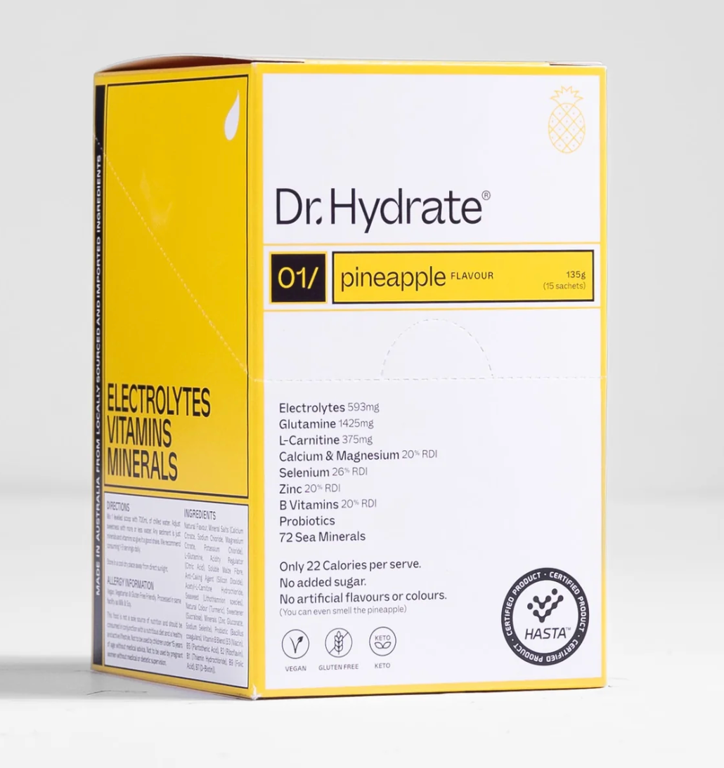 Dr hydrate 15 Sachet Pack - Pineapple - Ninety Six Fit Apparel