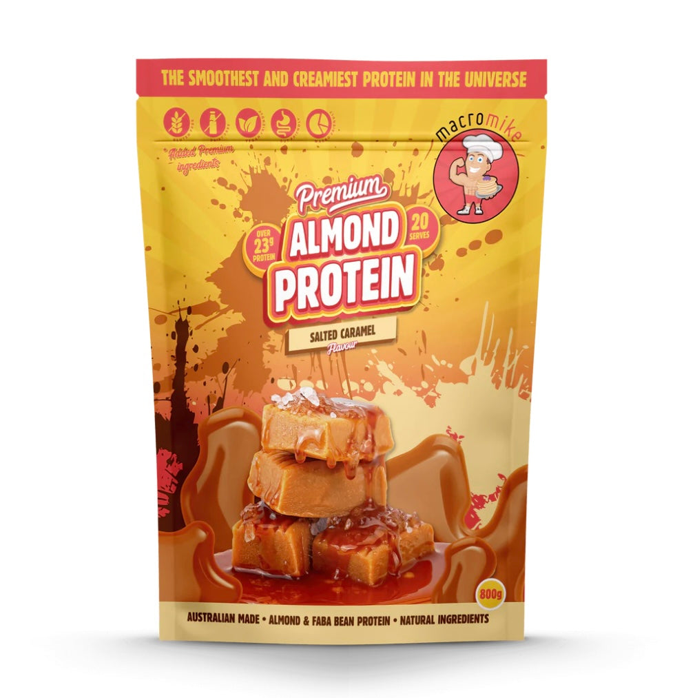 Macro Mike Almond Protein - 800g Salted caramel - Macro Mike
