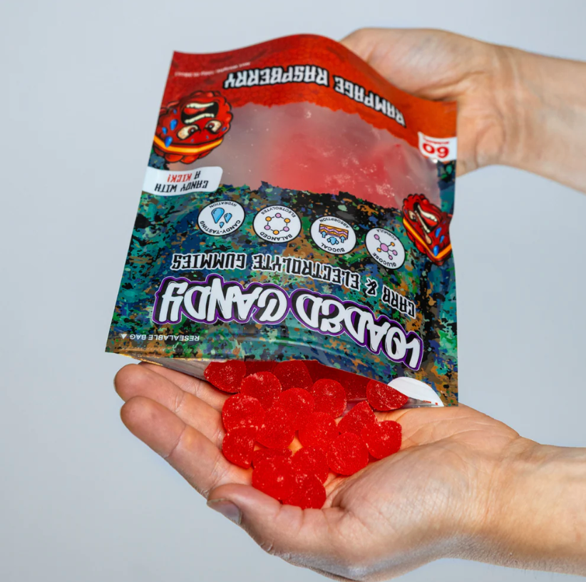 Electrolyte Gummies - Raspberry - loaded candy