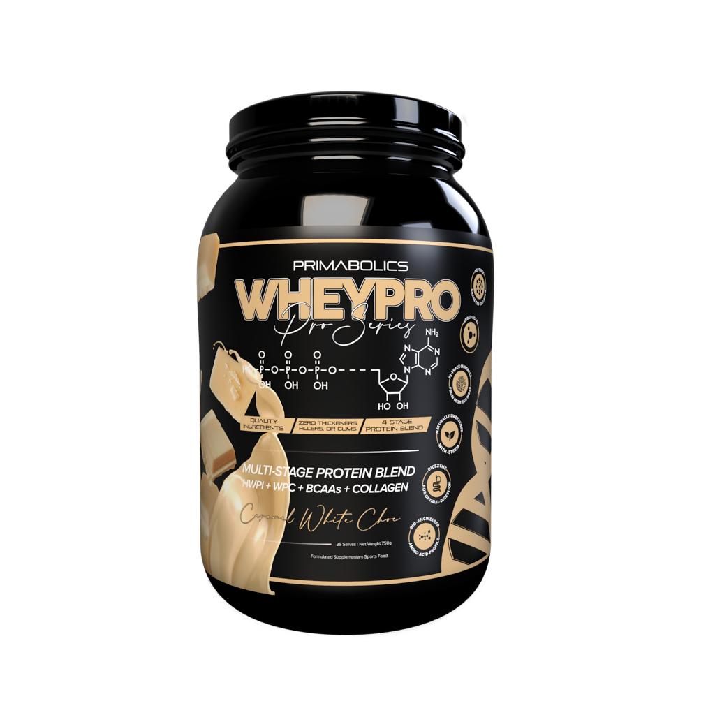 Whey Pro - 27 Serves Caramel White Choc ( Caramilk ) - Primabolics