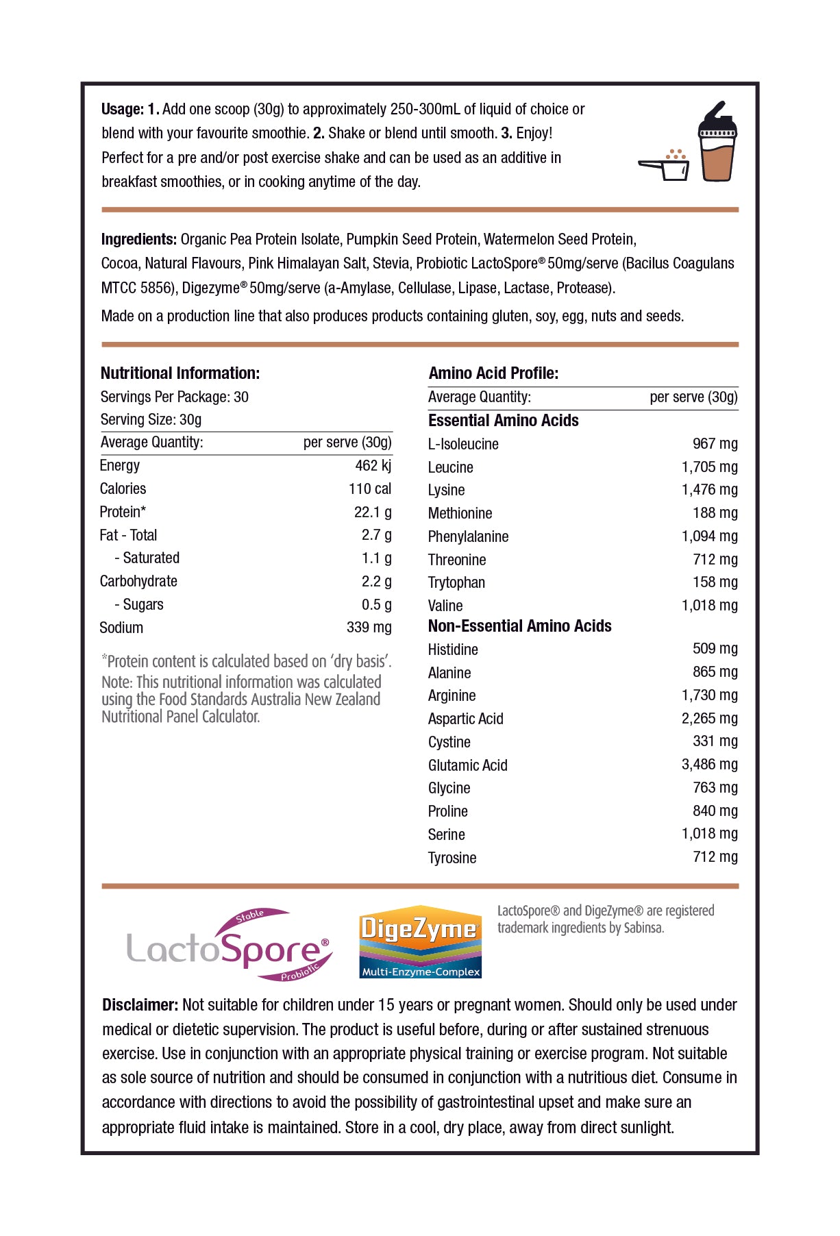 Vegan Natural and Lean Protein - - White Wolf