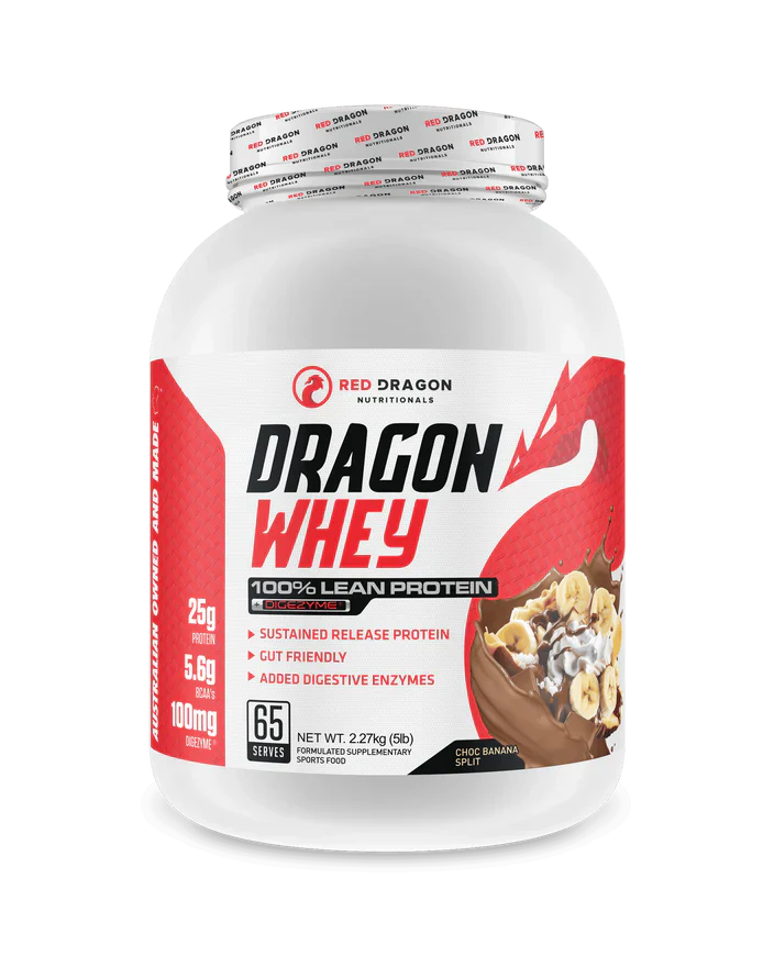 Dragon Whey - 5lb Choc Banana Split - Red Dragon