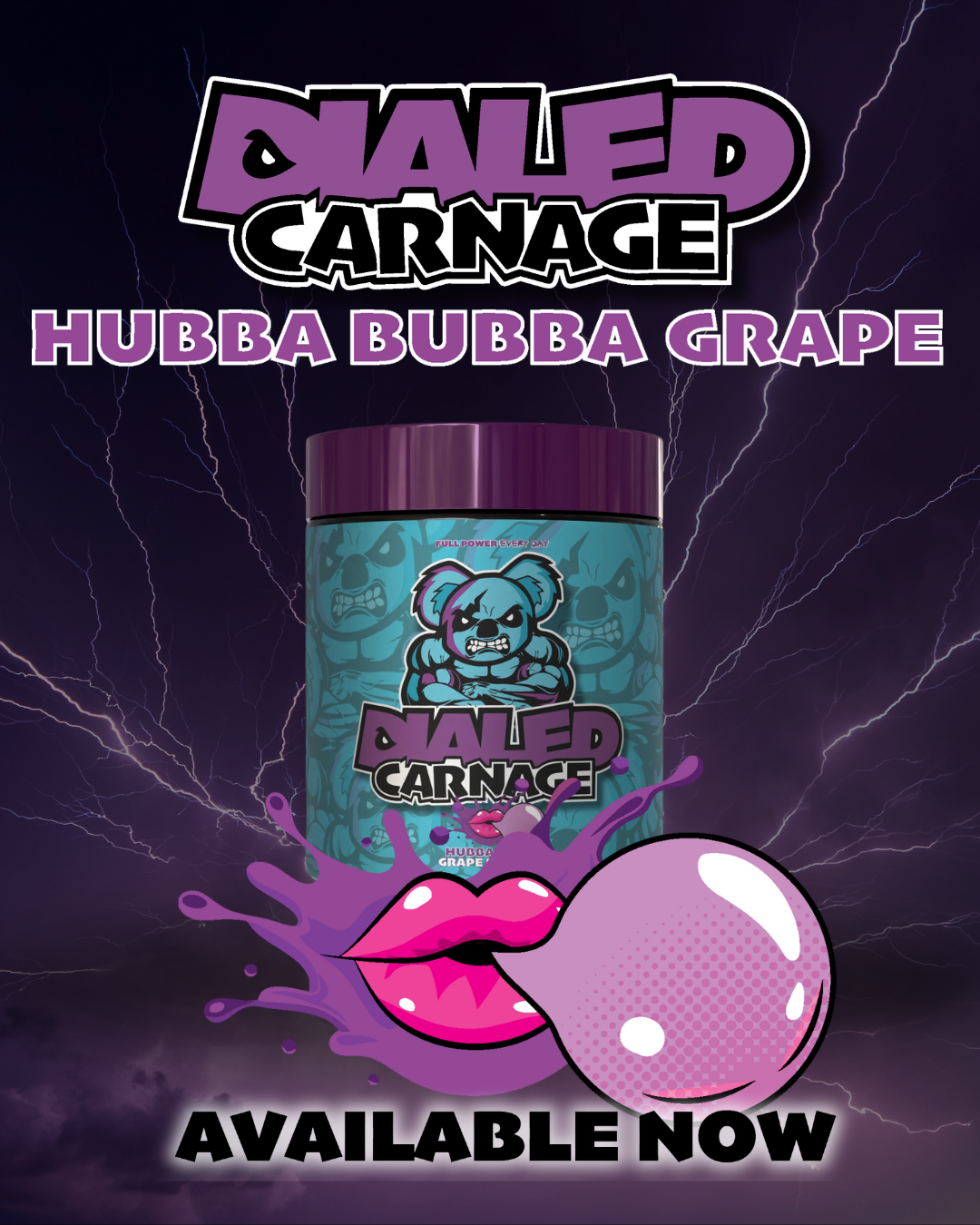 Dialed Carnage - Hubba Bubba Grape - The X Athletics