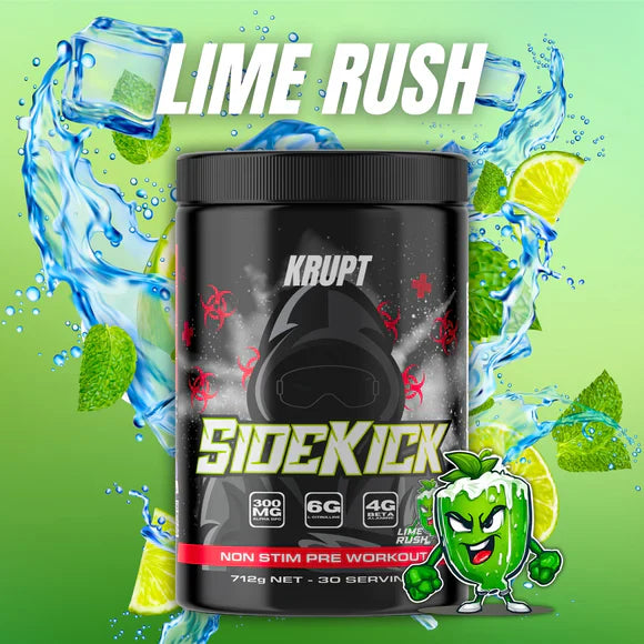 SideKick Non-Stim Preworkout - Lime Rush - Krupt Supps